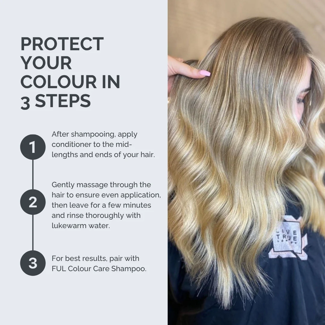FUL Colour Care Conditioner 250ml – Nourishing Formula for Coloured Hair | Colour Protect & Glossy Shine - Image 4