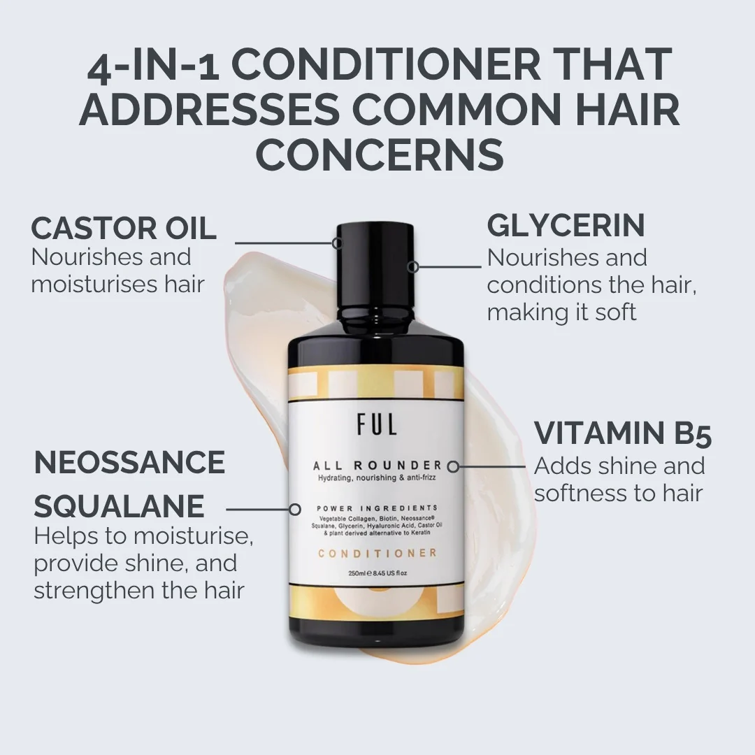 FUL All-Rounder Conditioner 250ml – Moisturising Sulphate-Free Care for Dry, Frizzy Hair - Image 5