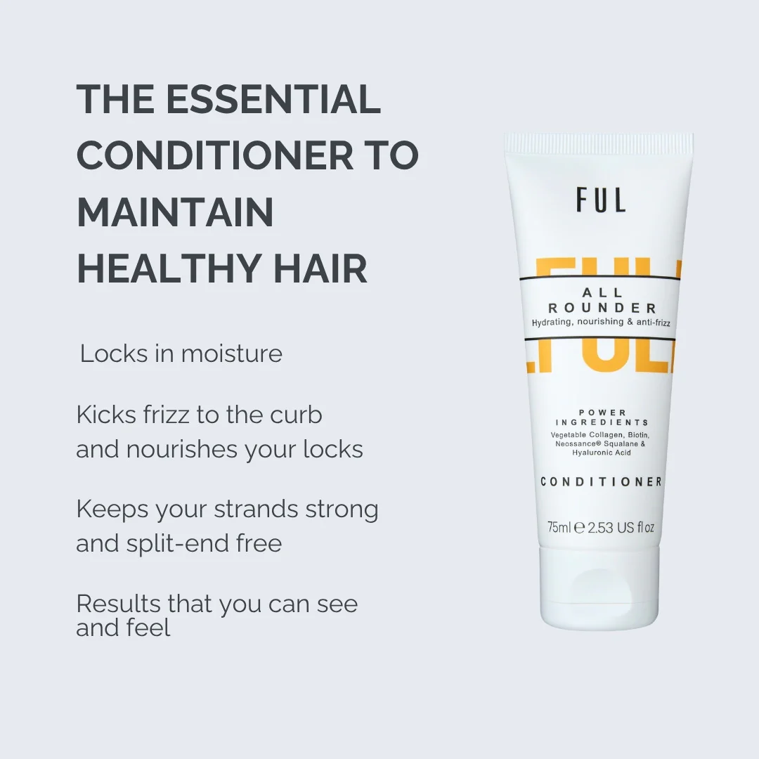 FUL All-Rounder Conditioner Mini 75ml – Moisturising Sulphate-Free Care for Dry, Frizzy Hair - Image 6