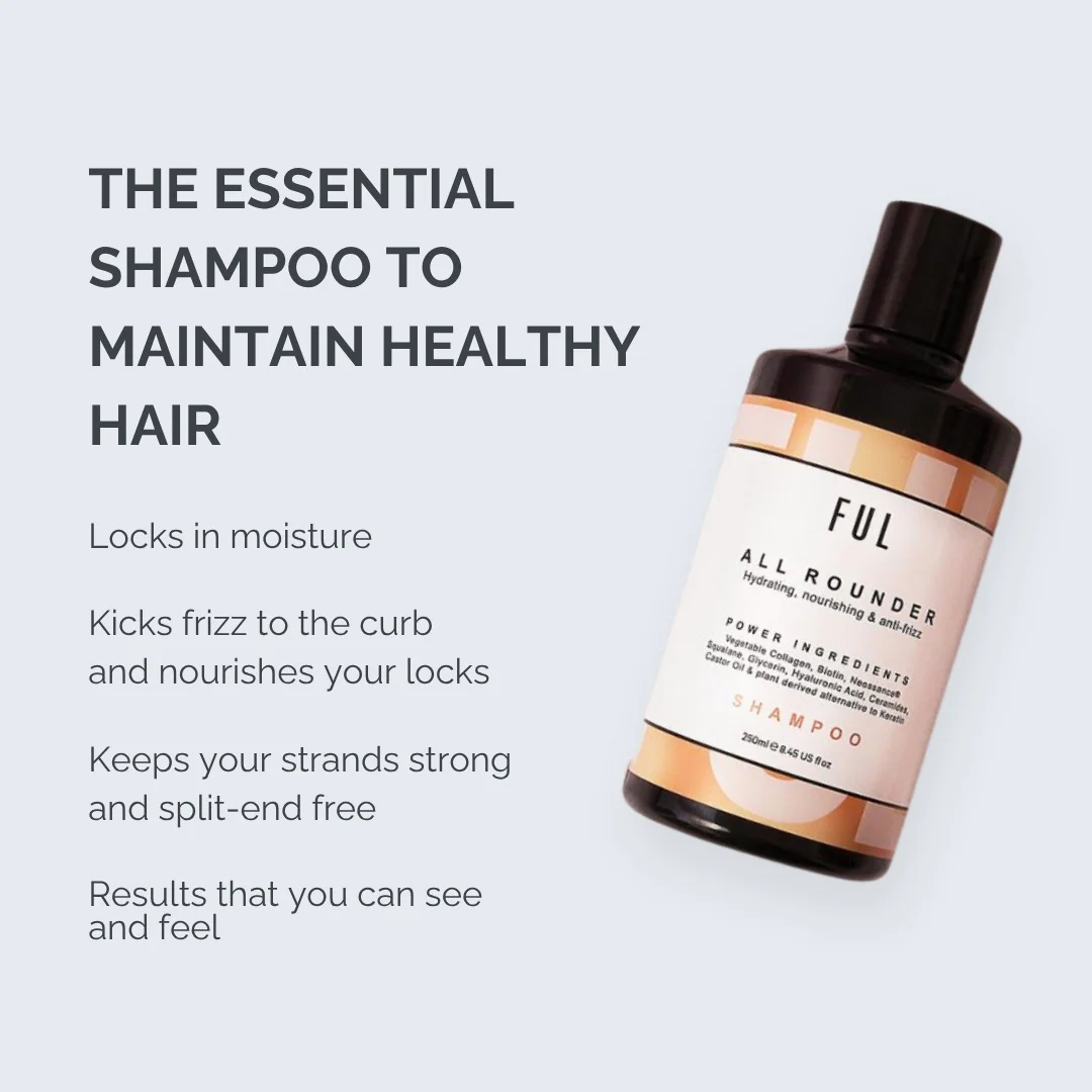 FUL All-Rounder Shampoo 250ml – Sulphate-Free Cleanser for Dry, Damaged & Frizzy Hair - Image 7