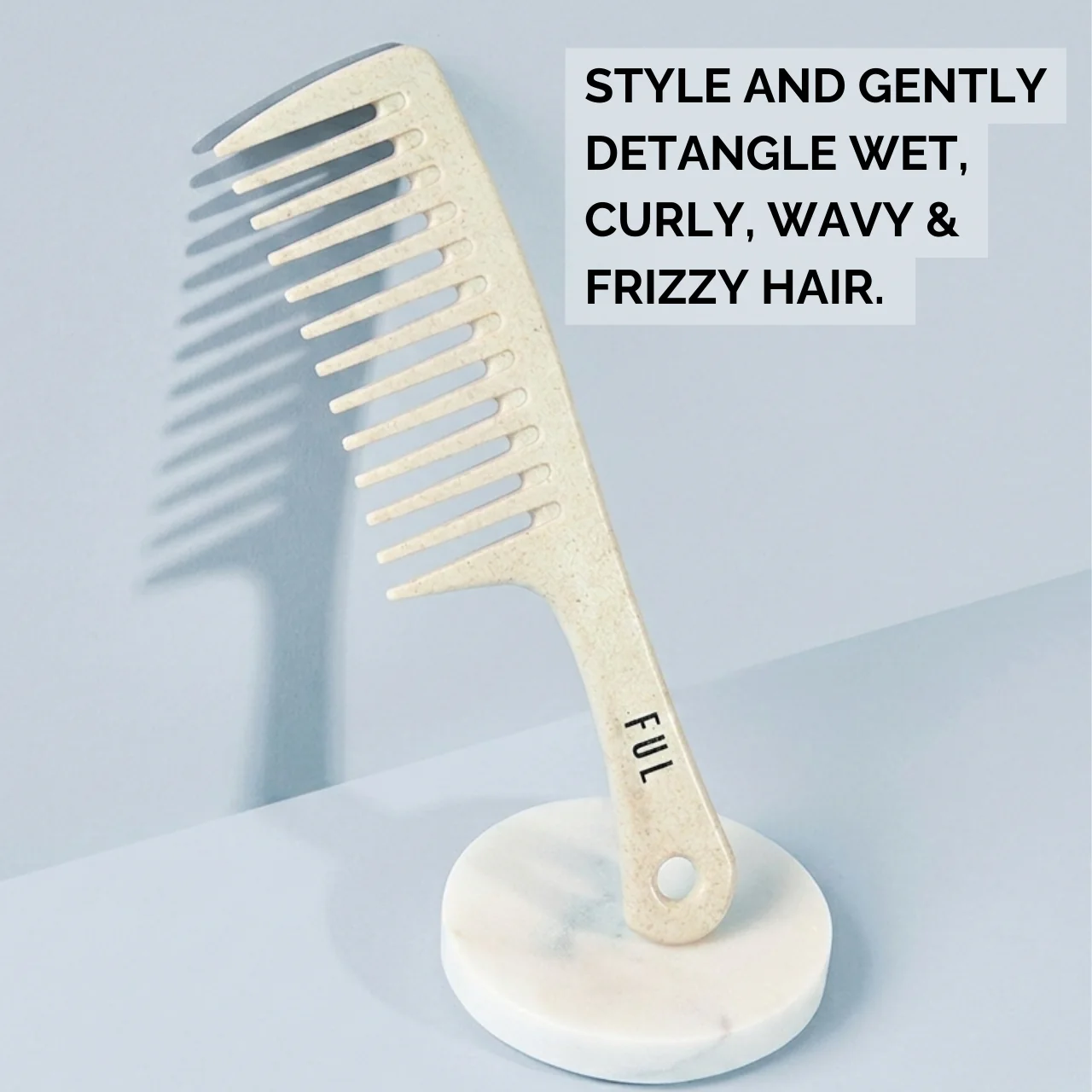 FUL Wide Tooth Comb – Tangle-Free Detangling for Wet, Curly, Wavy & Frizzy Hair - Image 3