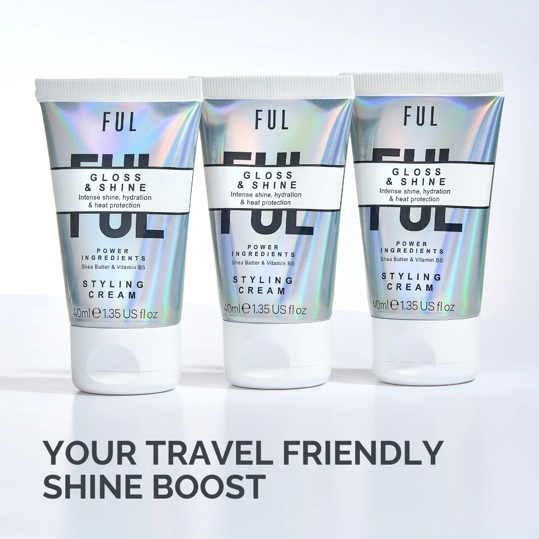 FUL Gloss and Shine Styling Cream 40ml – Lightweight Anti-Frizz, Heat Protection, Hydration & Radiant Shine - Image 5