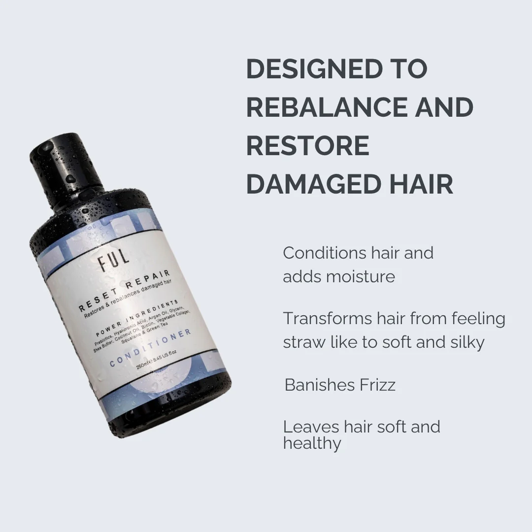 FUL Reset Repair Conditioner 250ml – Deep Treatment for Dry, Damaged or Curly Hair | Nourish & Detangle - Image 6