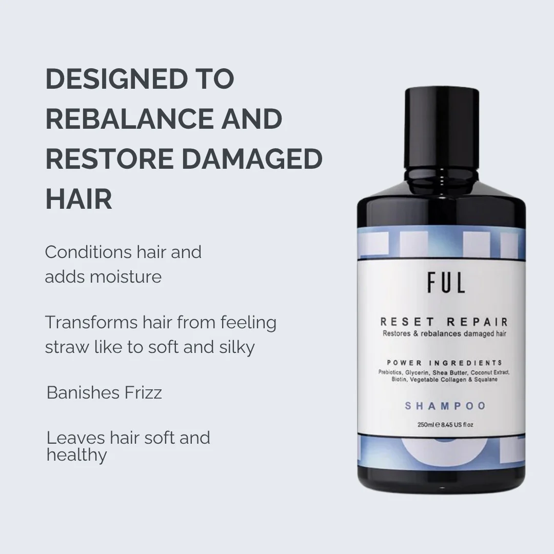 FUL Reset Repair Shampoo 250ml – Strengthening Cleanser for Dry, Damaged or Thinning Hair - Image 6